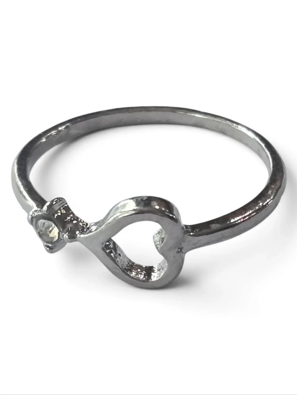 Romantic Heart New Size 8 Stainless Quality Silver Ring